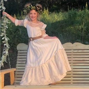 Joyfolie Mia Joy Ivory lace embellished dress.